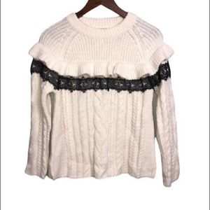 Zara Kids Lace Cable knit sweater